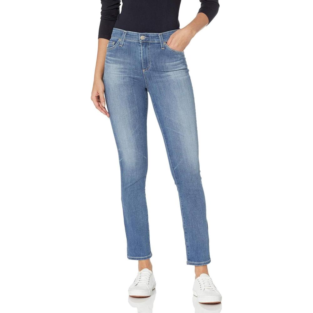 imageAG Adriano Goldschmied Womens Mari HighRise Slim Fit Straight Leg Jean17 Years Jamboree