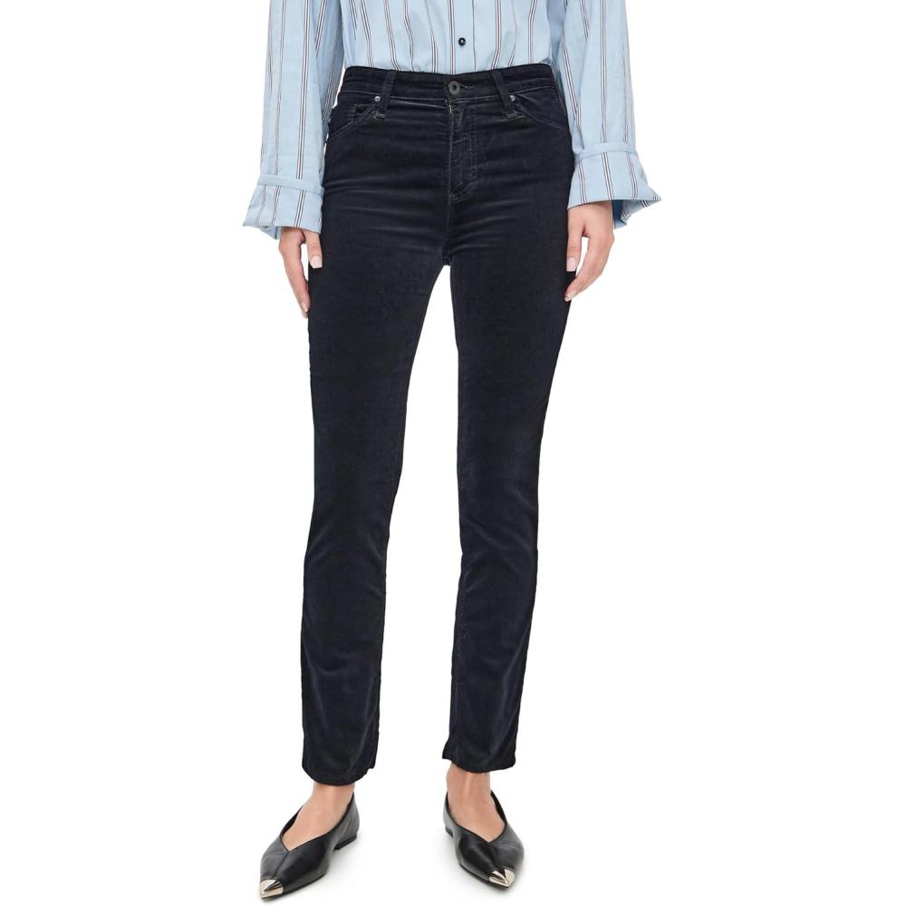 imageAG Adriano Goldschmied Womens Mari Mid Rise Slim Straight JeanSuper Black