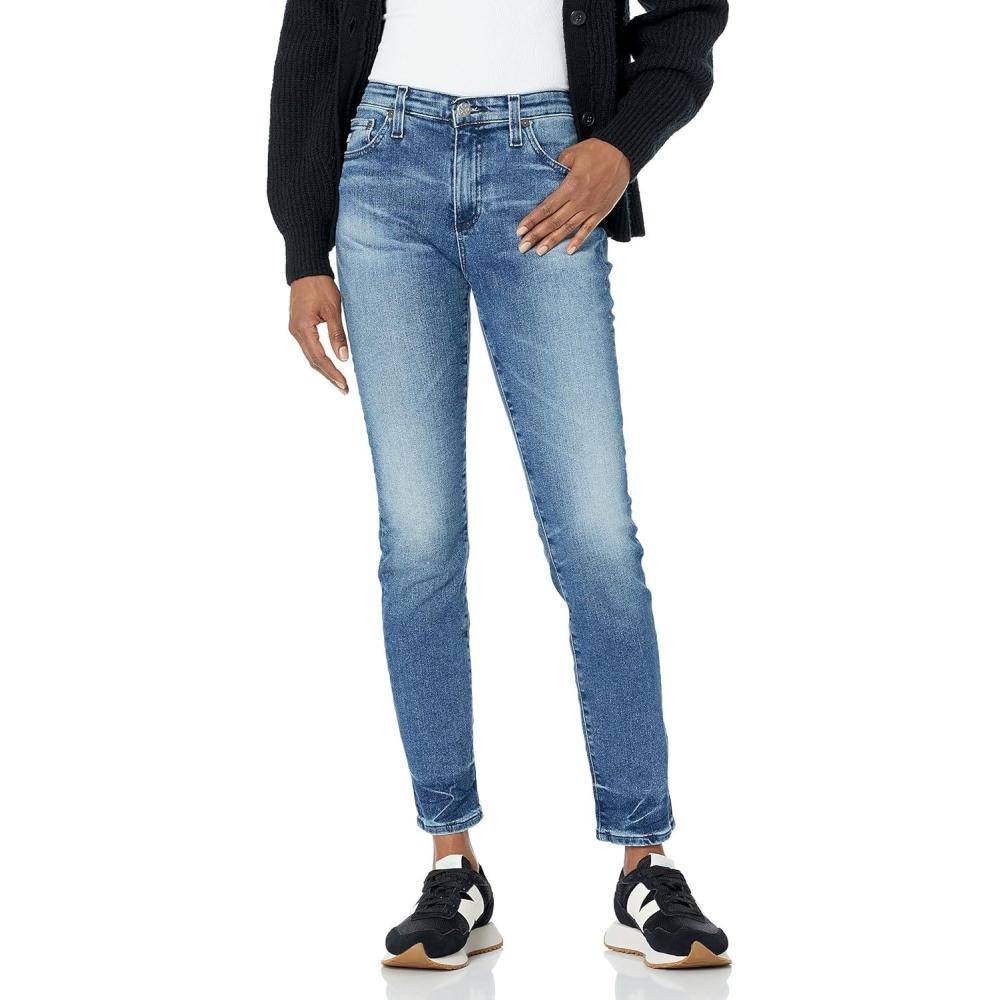 imageAG Adriano Goldschmied Womens Prima Mid Rise Cigarette Ankle Jean10 Years Broadway