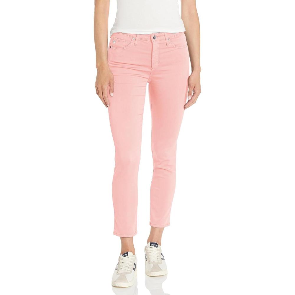 imageAG Adriano Goldschmied Womens Prima Mid Rise Cigarette Crop PantSulfur Blush Paradise