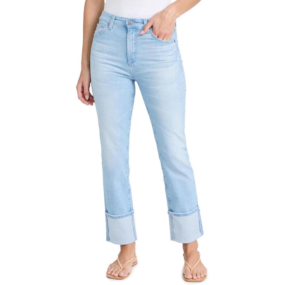 imageAG Adriano Goldschmied Womens Saige High Rise Straight Crop Jean24 Years Sunkissed