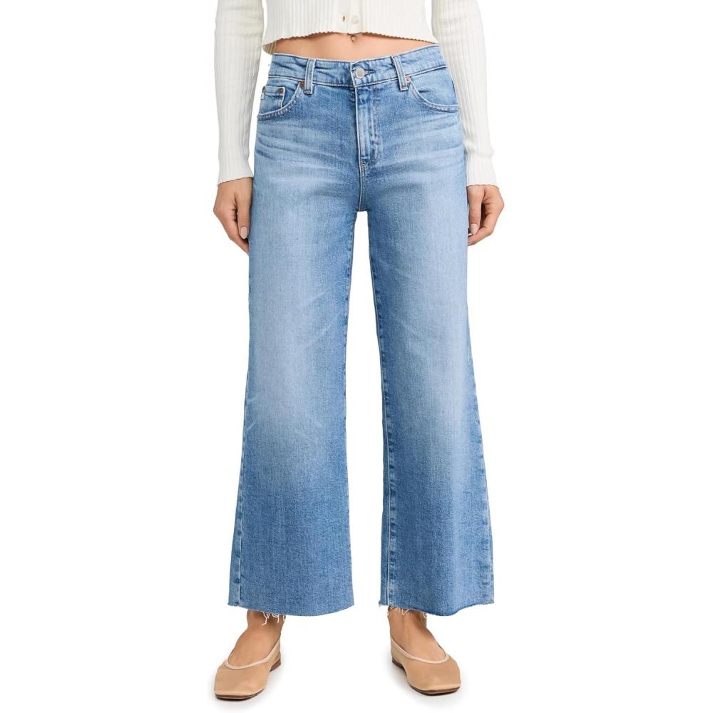 imageAG Adriano Goldschmied Womens Saige Wide Leg Crop Jeans18 Years Oslo