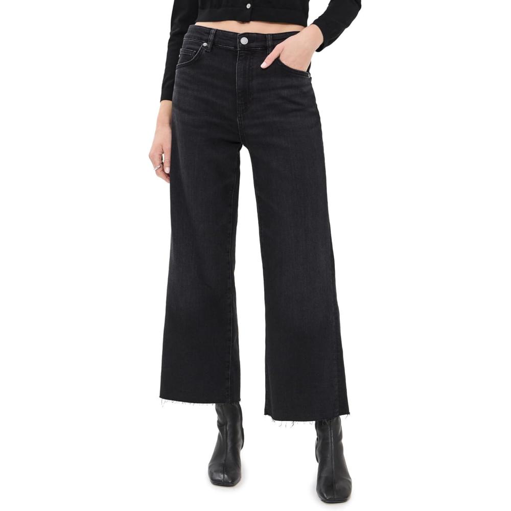imageAG Adriano Goldschmied Womens Saige Wide Leg Crop JeansGlasgow