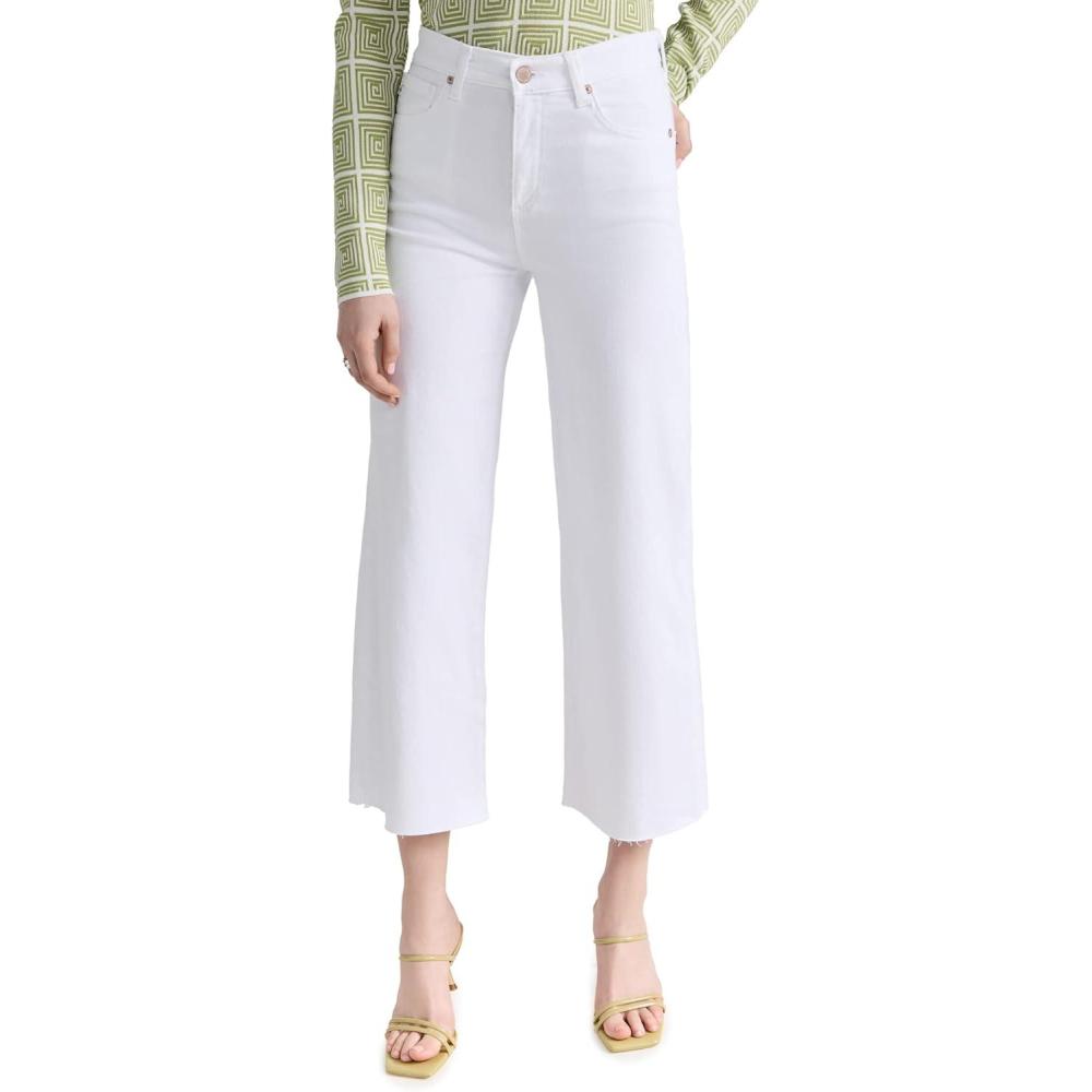 imageAG Adriano Goldschmied Womens Saige Wide Leg Crop JeansModern White