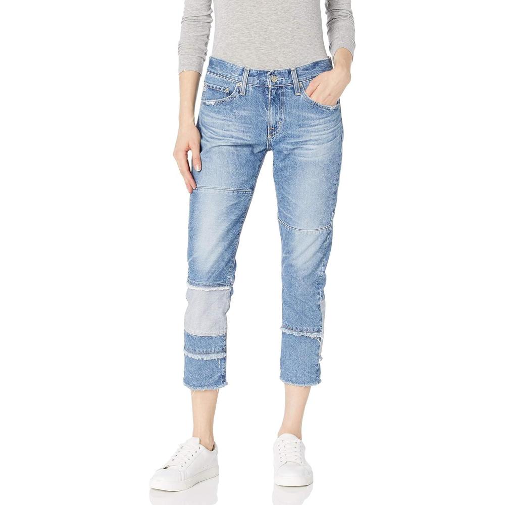 imageAG Adriano Goldschmied Womens The ExBoyfriend Slimrepurposed Jean18 Yearsblue Mosque