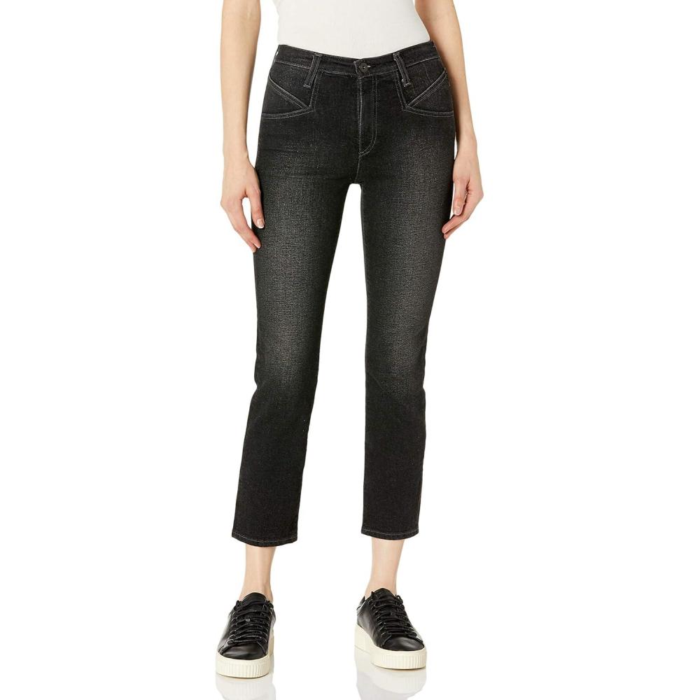 imageAG Adriano Goldschmied Womens The Isabelle High Rise Straight Crop JeanHollow Road