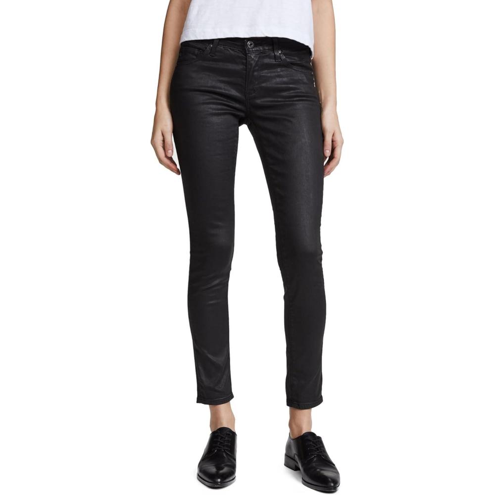 imageAG Adriano Goldschmied Womens The Legging Ankle JeanVintage Leatherette Light Black