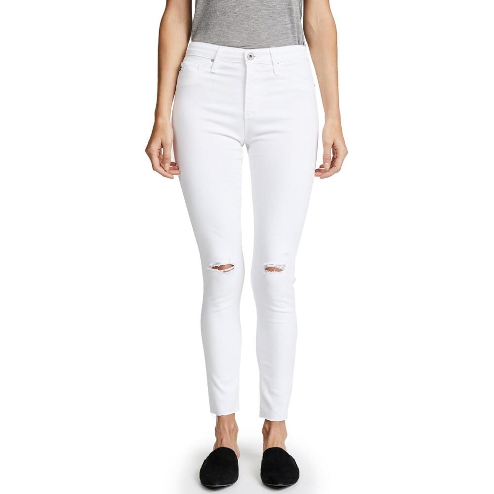 imageAG Jeans Womens Farrah Skinny Ankle Raw HemWhite