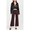 AG Adriano Goldschmied Women’s Saige Wide Leg Crop Jeans(Amaretto Noir)