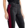 AG Adriano Goldschmied Women’s Velvet Mari Tuxedo Stripe(Super Black)