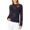 AG Adriano Goldschmied Women’s Ansley Polka Dot Sweater(Blue Vault/Rich Carmine)