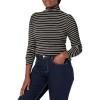 AG Adriano Goldschmied Womens Chels Turtleneck(True Black/Ivory Dust)