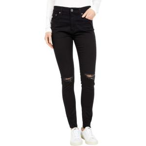 AG Adriano Goldschmied Women’s Farrah High Rise Skinny Ankle Jeans(1yr Midnight Black Destructed)