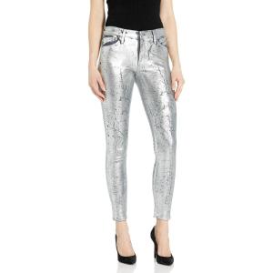 AG Adriano Goldschmied Womens Farrah Skinny Ankle Coated Denim(Iced Silver)