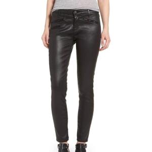AG Adriano Goldschmied Womens Leatherette Legging Ankle Moto(Leatherette Lt-super Black)