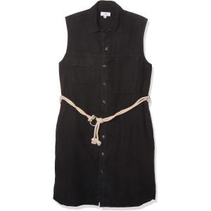 AG Adriano Goldschmied Women’s Marie Sleeveless Workwear Dress(Sulfur X Black)
