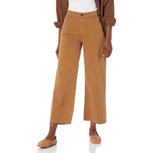AG Adriano Goldschmied Womens Saige High Rise Straight Wide Leg Crop Jean(Caramel)