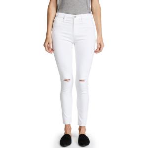 AG Jeans Women’s Farrah Skinny Ankle Raw Hem(White)