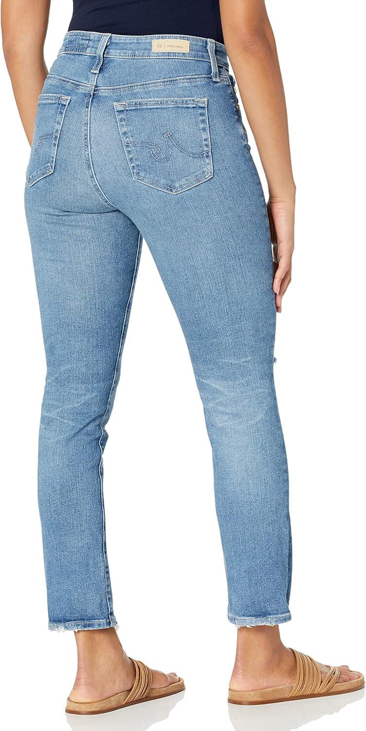 imageAG Adriano Goldschmied Womens Mari High Rise Slim Straight Crop Jean18 Years Santa Fe