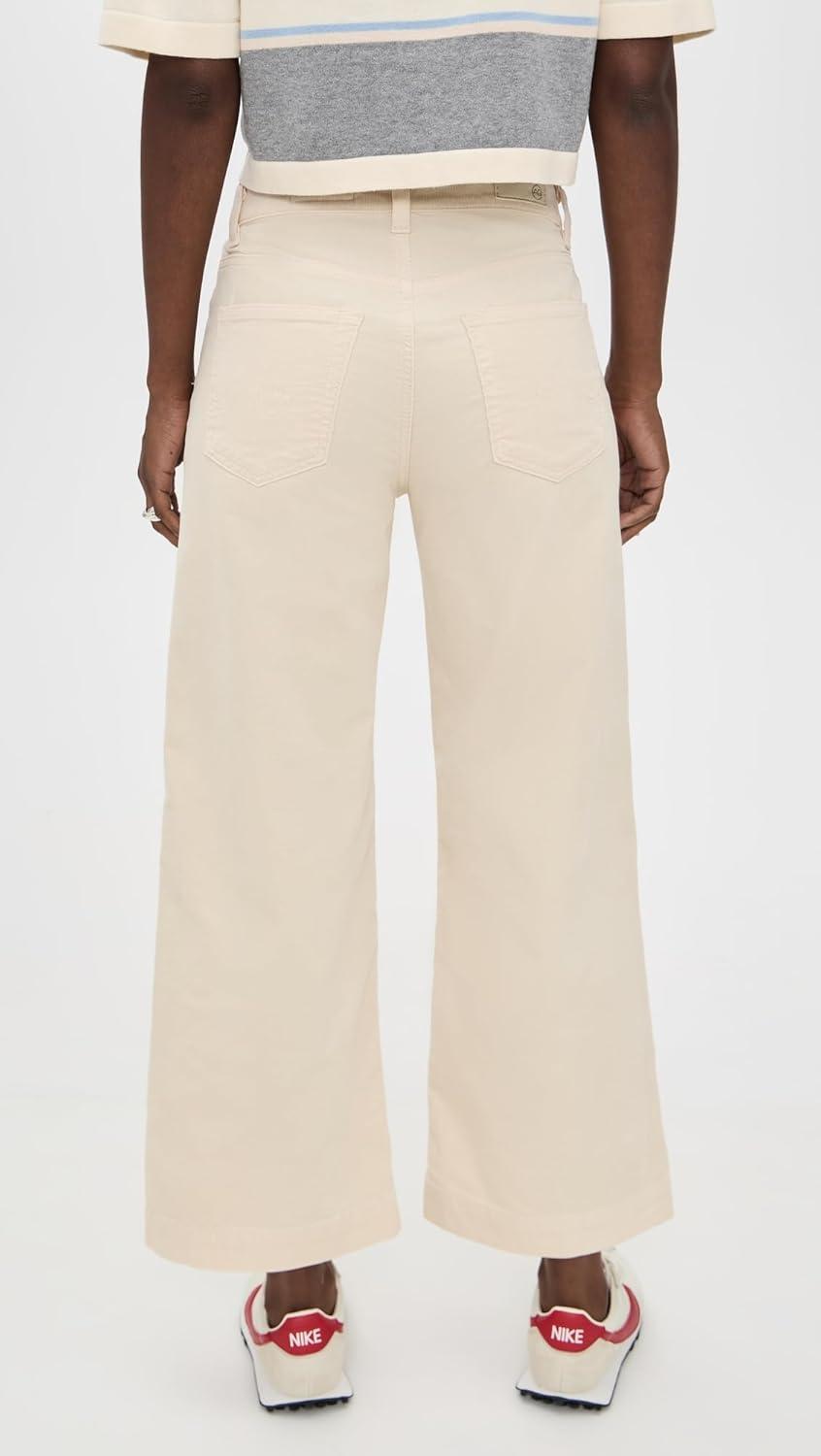 imageAG Adriano Goldschmied Womens Saige Wide Leg Cropped Corduroy JeansOpal Stone