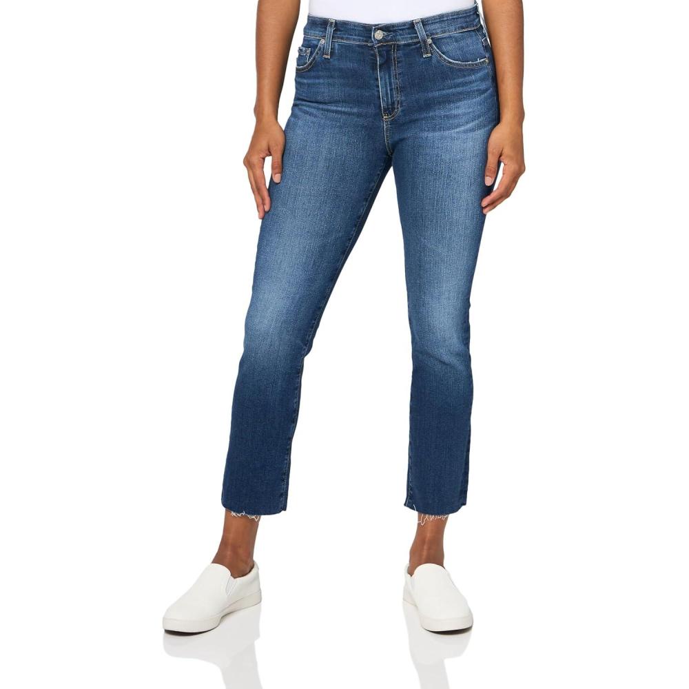imageAG Adriano Goldschmied Womens Mari High Rise Slim Straight Crop Jean14 Years Collector