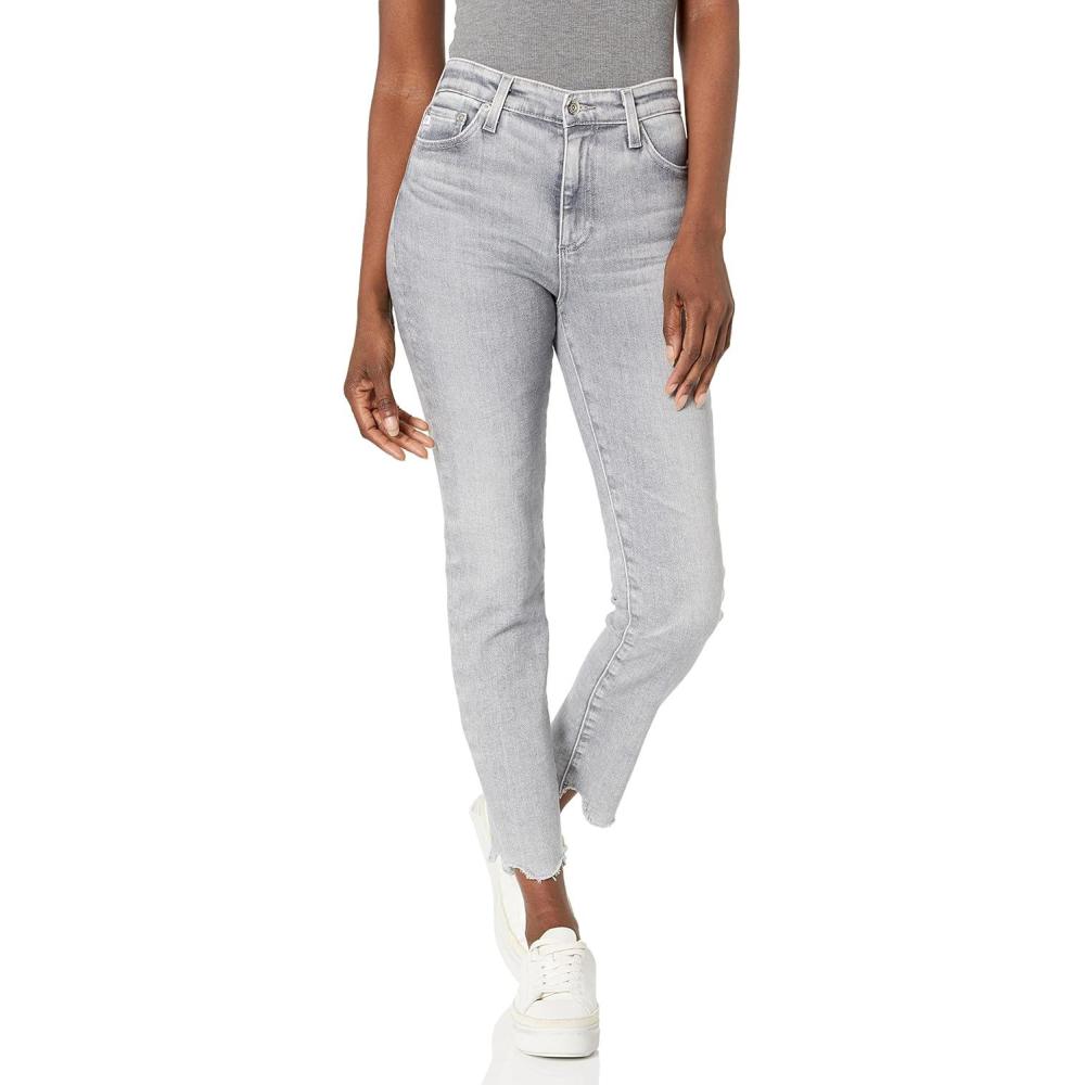 imageAG Adriano Goldschmied Womens Mari High Rise Slim Straight Crop JeanVp 22 Years Cast Shadow
