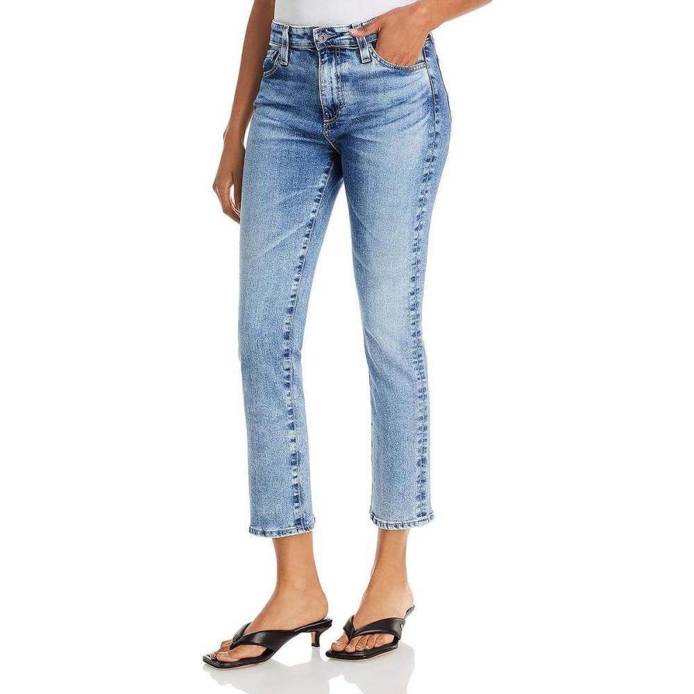 imageAG Adriano Goldschmied Womens Mari High Rise Slim Straight Crop JeanVp Sunset Trail