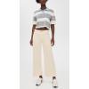 AG Adriano Goldschmied Women’s Saige Wide Leg Cropped Corduroy Jeans(Opal Stone)