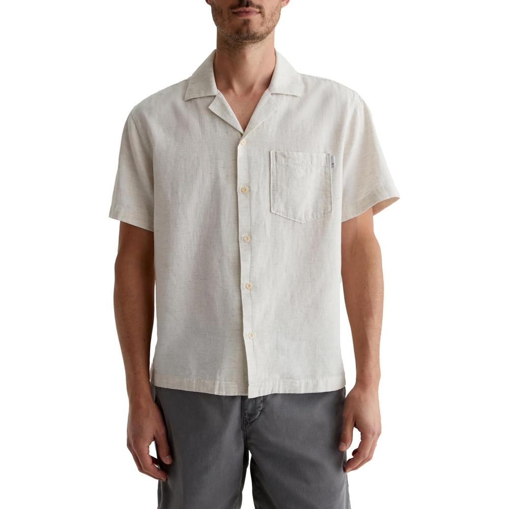 imageAG Adriano Goldschmied Mens Foster SS ShirtOatmeal