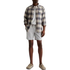 AG Adriano Goldschmied Men’s Oliver Drawstring Shorts 7.5″(Fade to Graye)