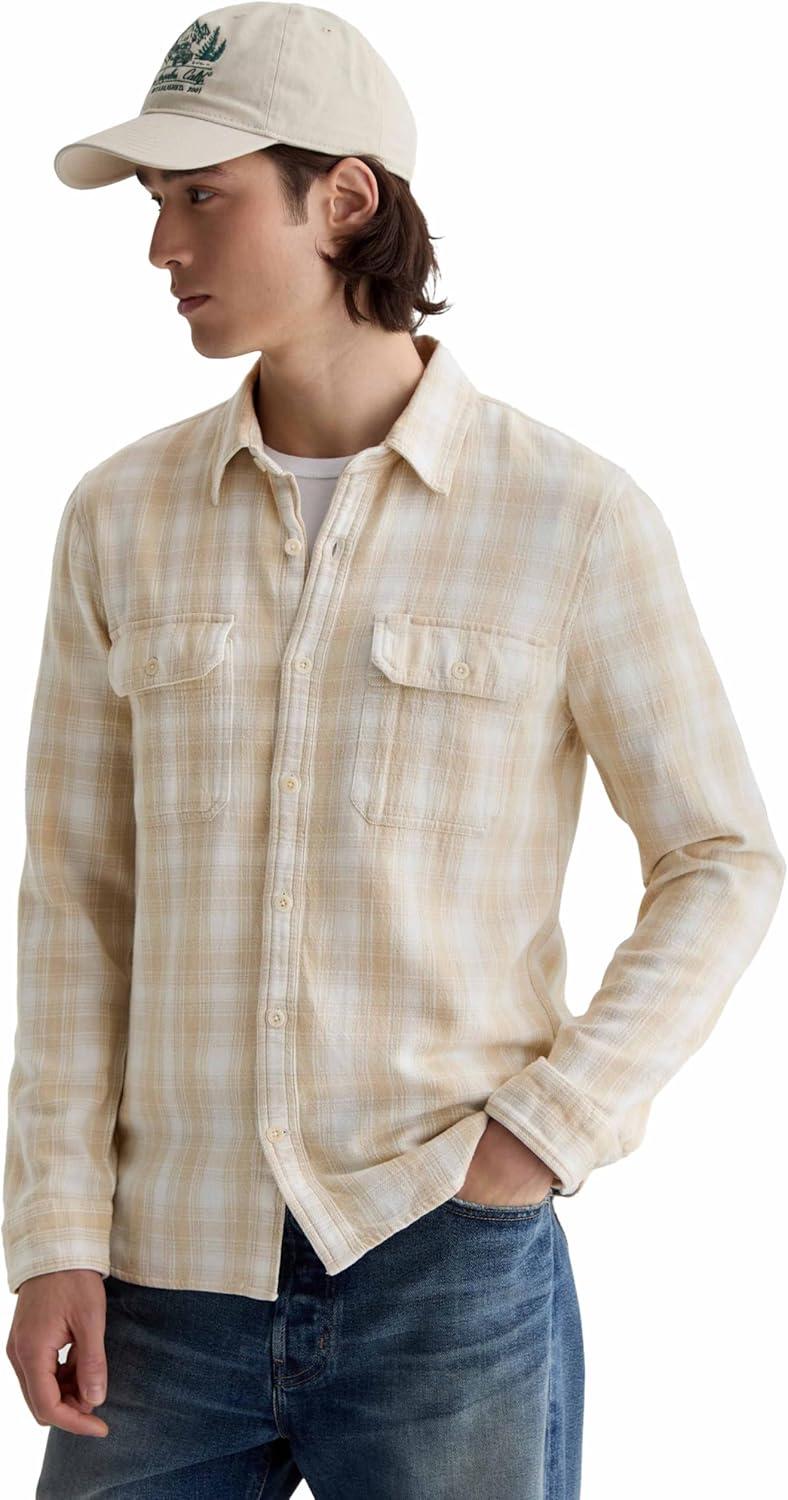 imageAG Adriano Goldschmied Mens Curtis Work ShirtNatural Multi