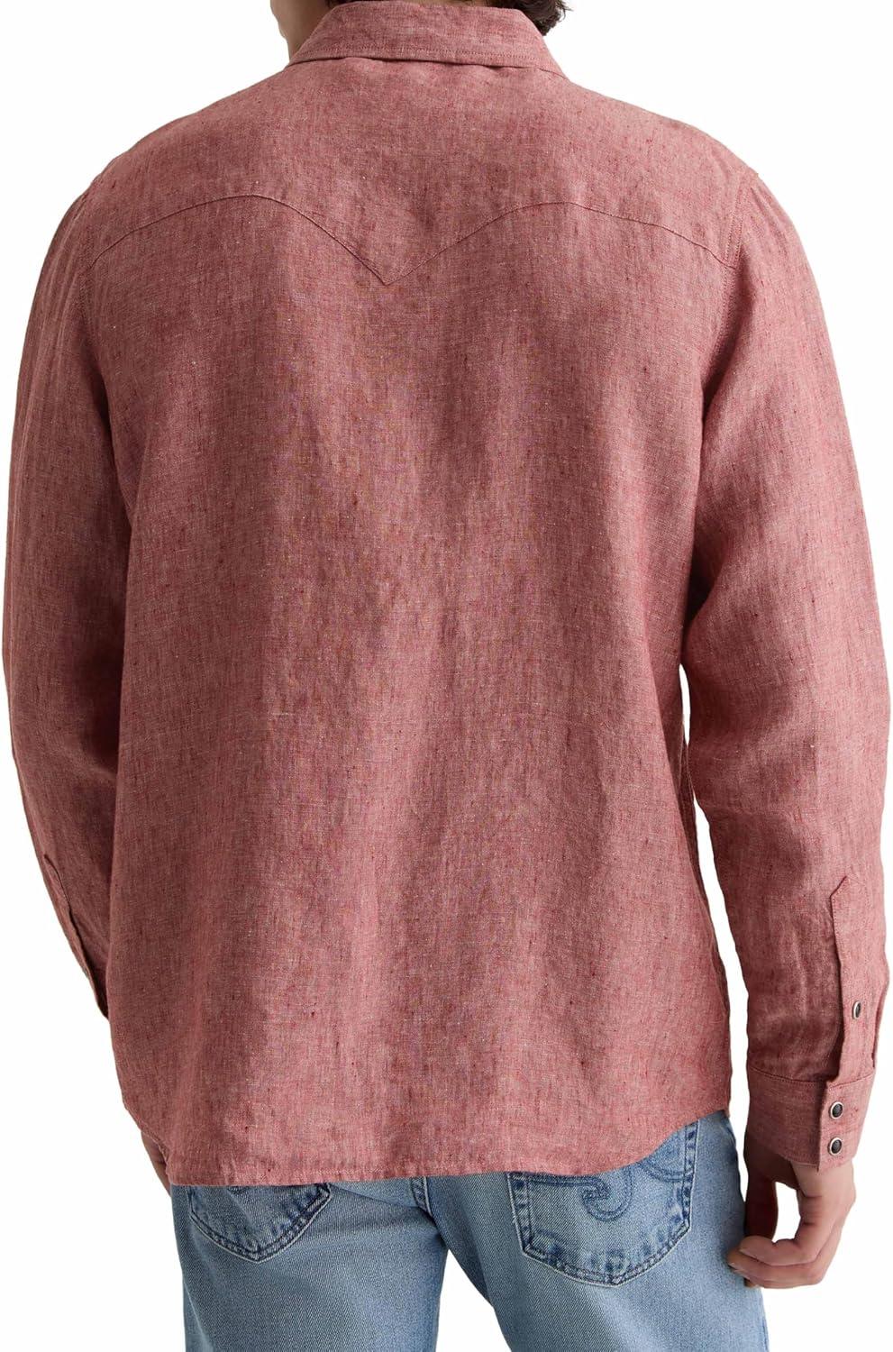 imageAG Adriano Goldschmied Mens Huston Western ShirtAdobe Clay