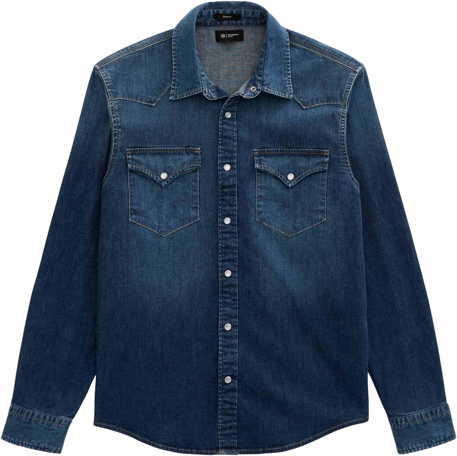 imageAG Adriano Goldschmied Mens Huston Western ShirtDawn Sky