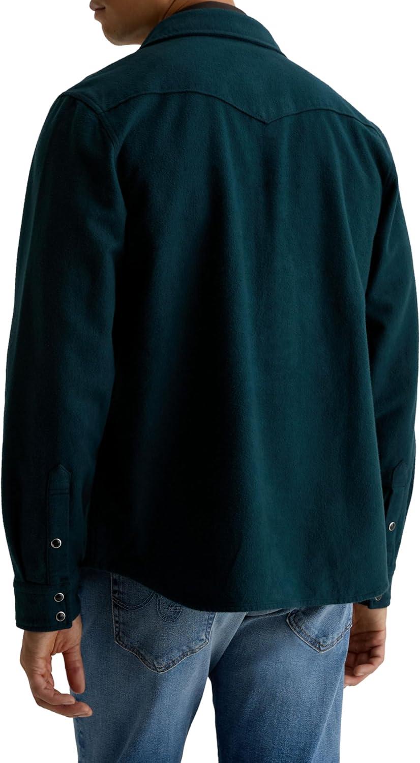 imageAG Adriano Goldschmied Mens Huston Western ShirtDeep Teal