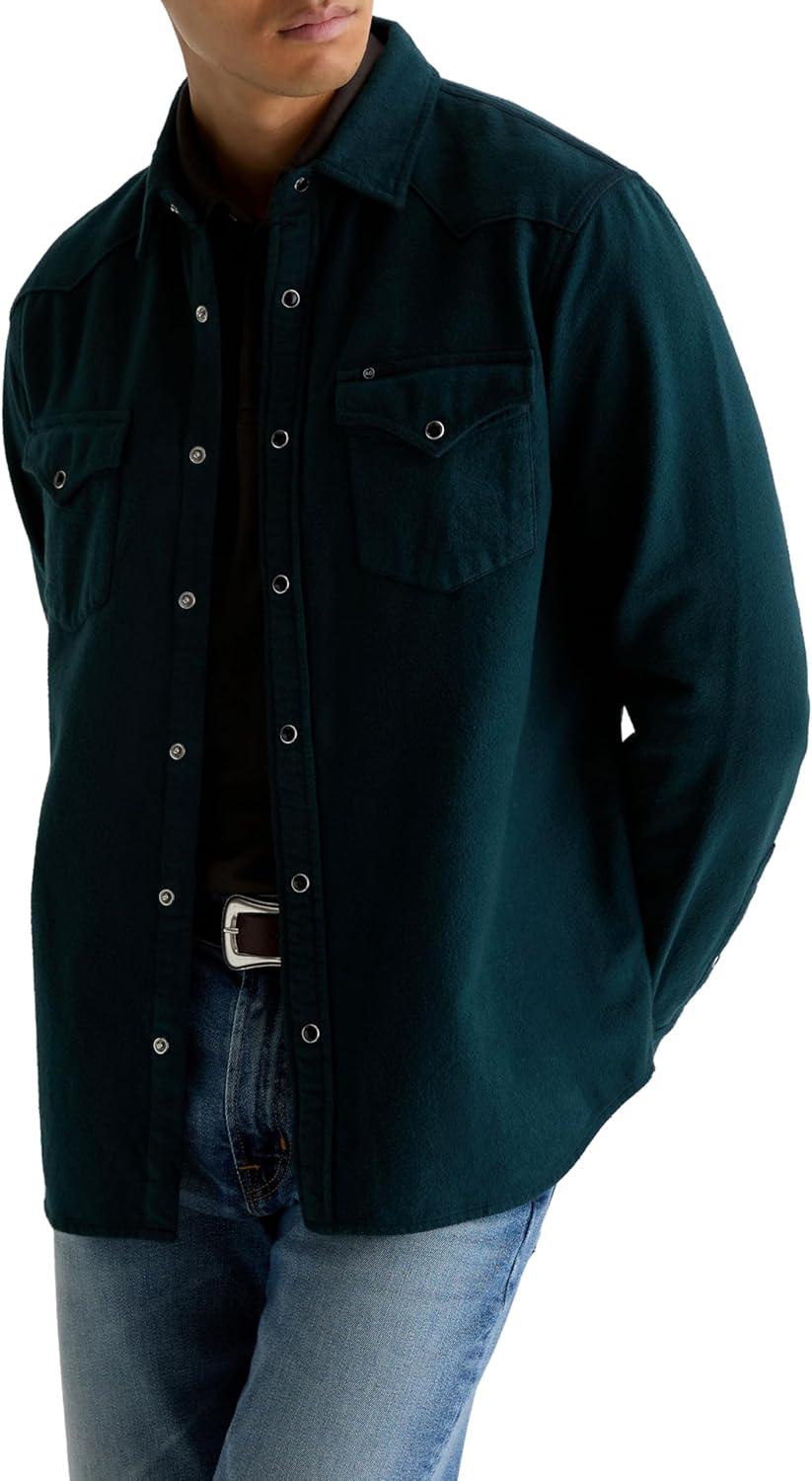 imageAG Adriano Goldschmied Mens Huston Western ShirtDeep Teal