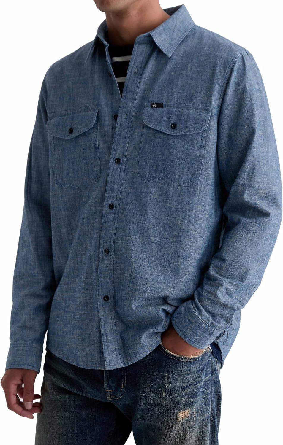imageAG Adriano Goldschmied Mens Miller CPO ShirtChannel Sky