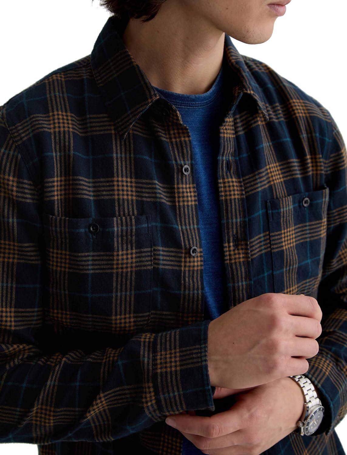 imageAG Adriano Goldschmied Mens Wayne Work ShirtDeep Navy Multi