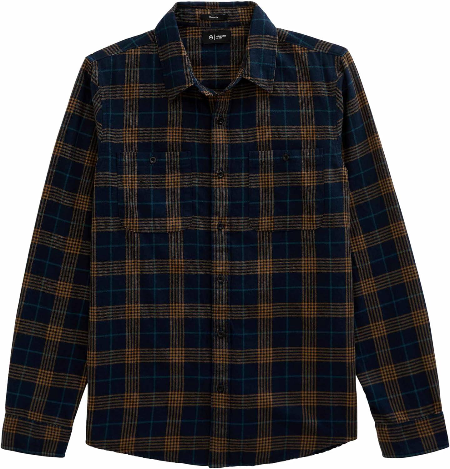 imageAG Adriano Goldschmied Mens Wayne Work ShirtDeep Navy Multi