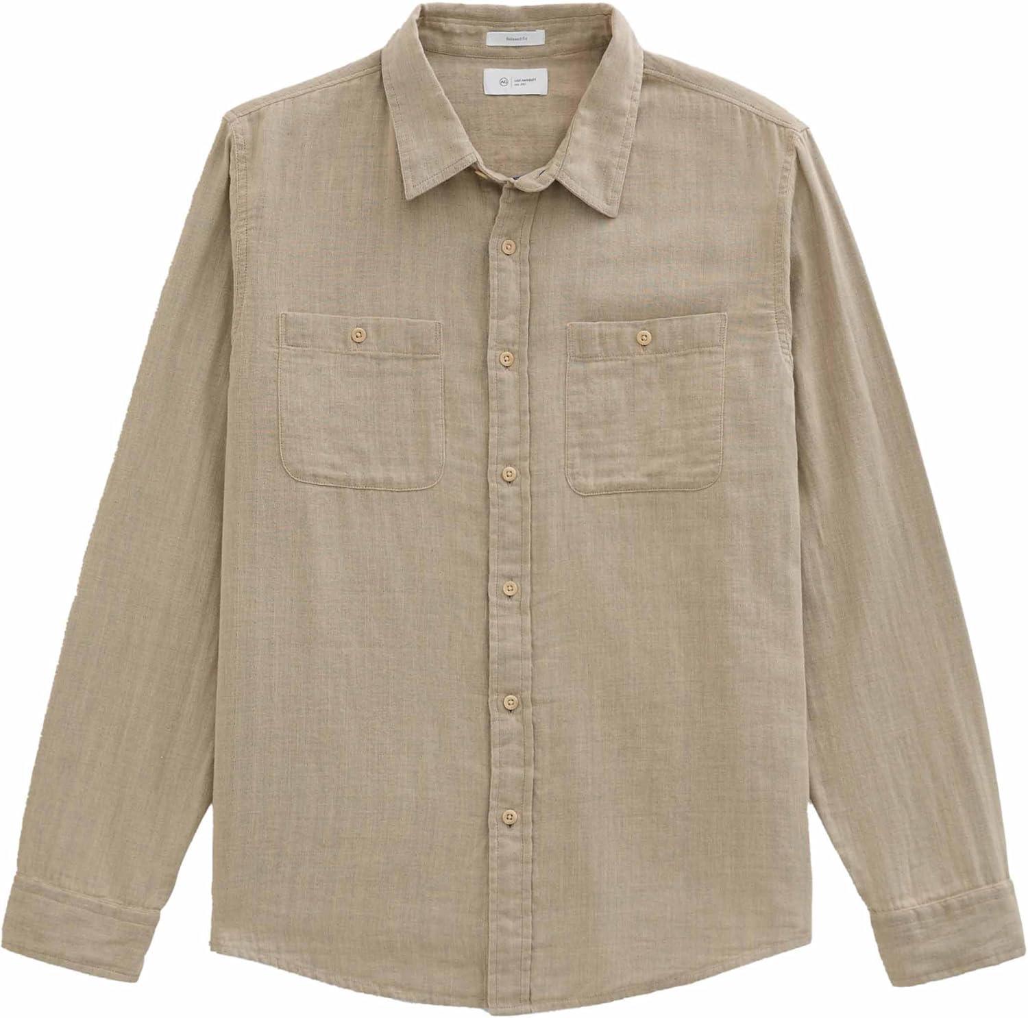 imageAG Adriano Goldschmied Mens Wayne Work ShirtKhaki Sand