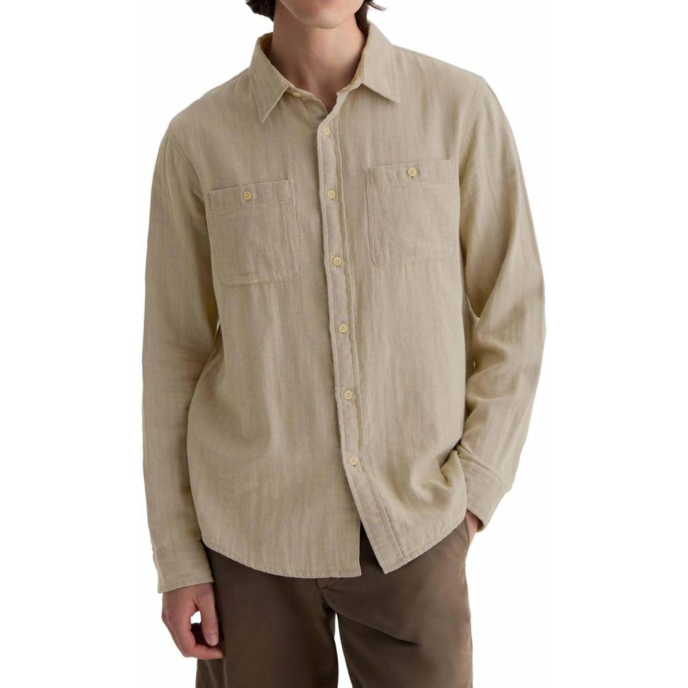 imageAG Adriano Goldschmied Mens Wayne Work ShirtKhaki Sand
