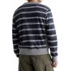AG Adriano Goldschmied Men’s Blake Crew Sweatshirt(Navy/Grey Stripe)