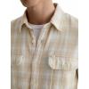 AG Adriano Goldschmied Men’s Curtis Work Shirt(Natural Multi)