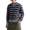 AG Adriano Goldschmied Men’s Blake Crew Sweatshirt(Navy/Grey Stripe)