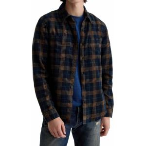 AG Adriano Goldschmied Men’s Wayne Work Shirt(Deep Navy Multi)