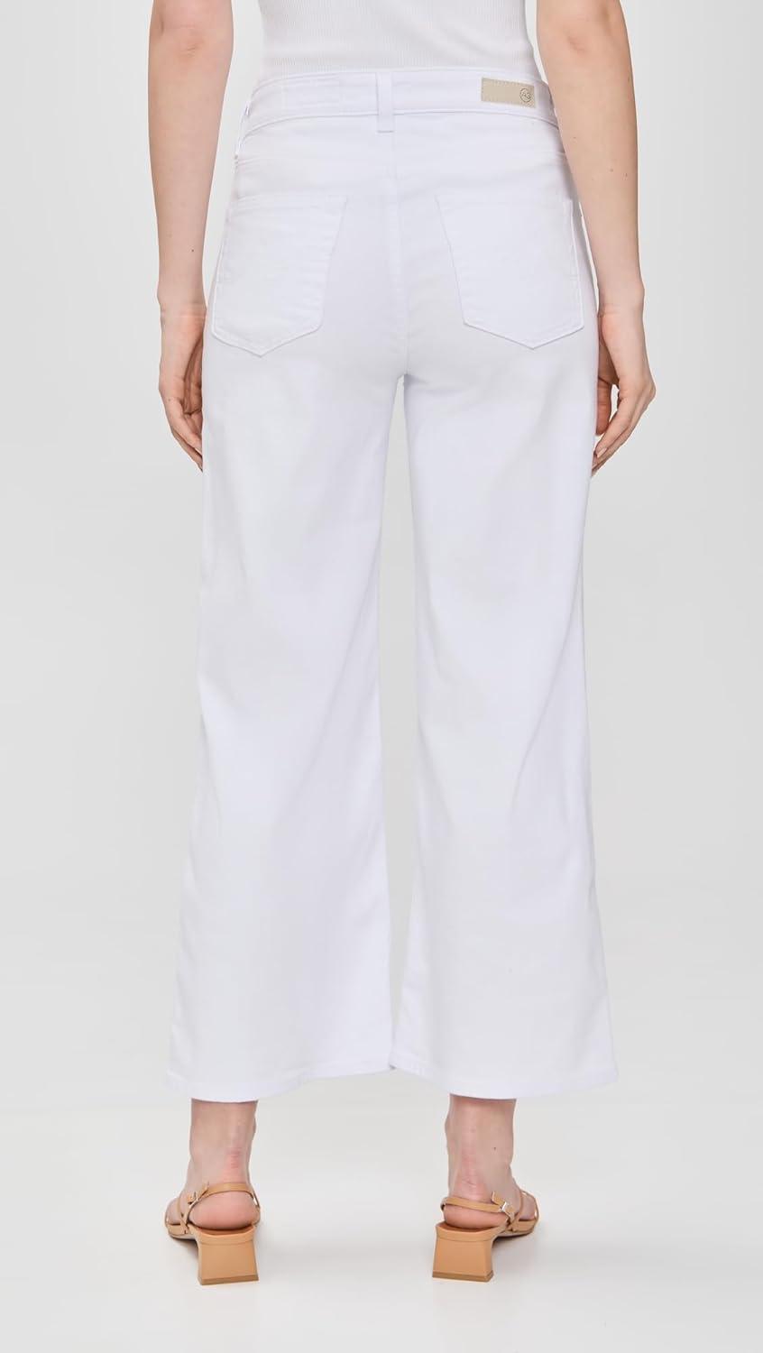 imageAG Jeans Womens Saige Wide Leg Crop JeansGallery White