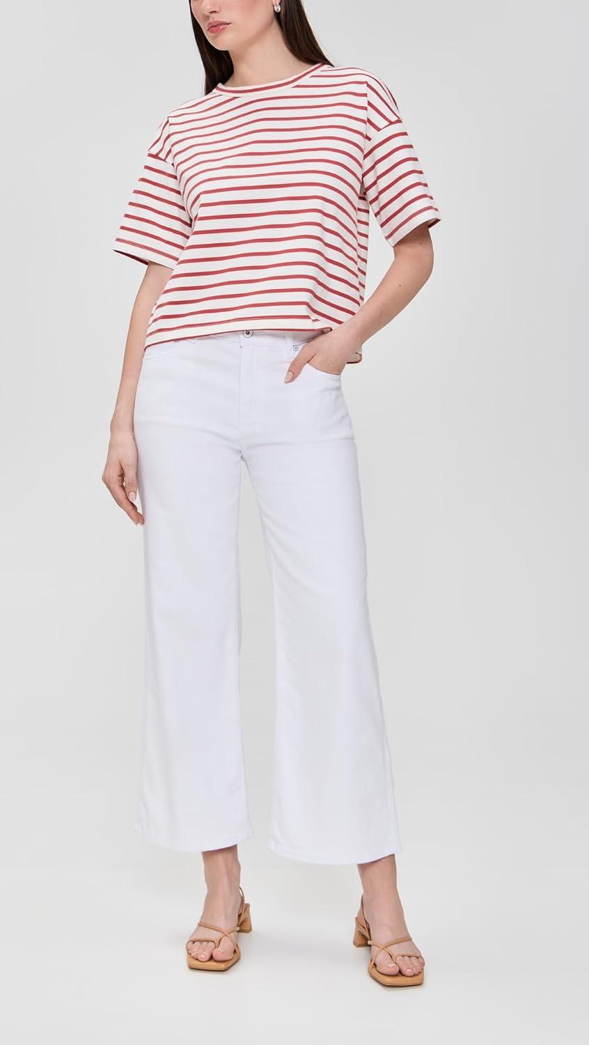 imageAG Jeans Womens Saige Wide Leg Crop JeansGallery White