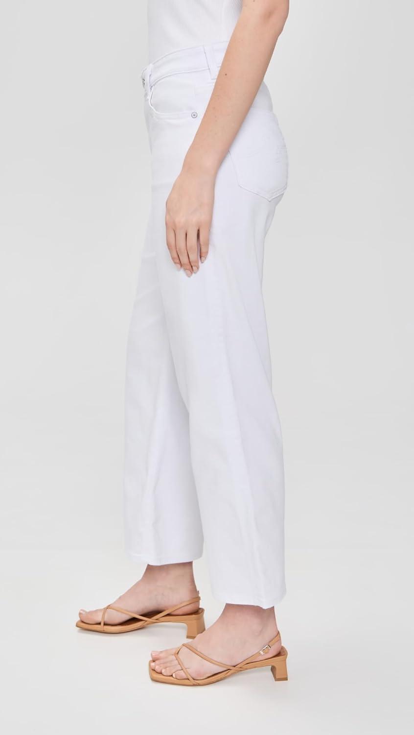 imageAG Jeans Womens Saige Wide Leg Crop JeansGallery White