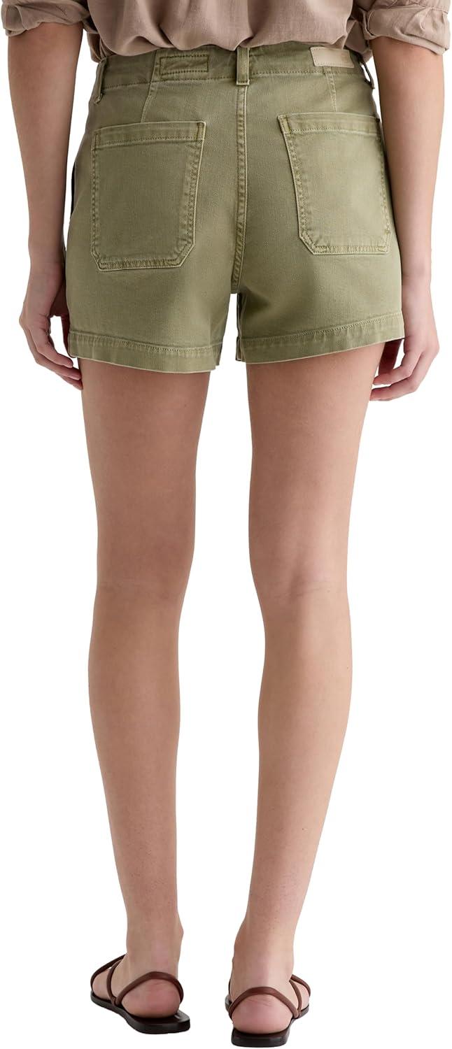 imageAG Adriano Goldschmied Womens Analeigh Mid Rise Utility ShortSulfur Basil