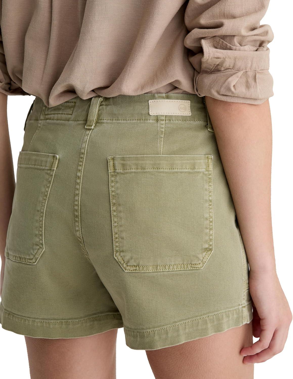 imageAG Adriano Goldschmied Womens Analeigh Mid Rise Utility ShortSulfur Basil