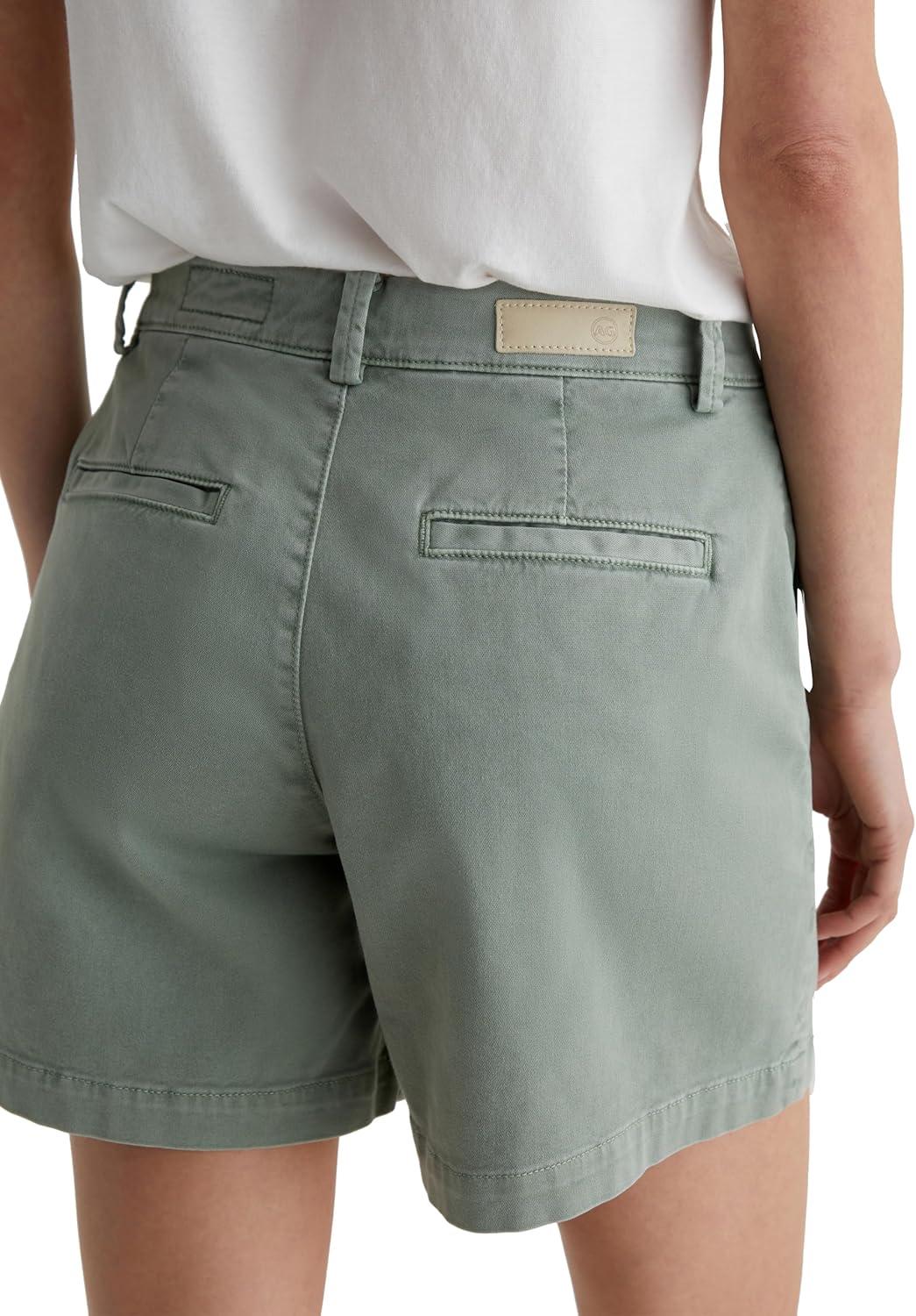 imageAG Adriano Goldschmied Womens Jude Mid Rise Chino ShortSulfur Matcha Latte